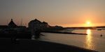 Sonnenuntergang im Hafen von Dives-sur-Mer